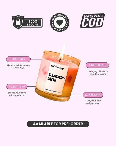 Strawberry Latte Coffee Candle Pyneyard