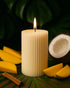 Sunset Sips (Mango Coconut Vanilla) Natural Soy Wax Scented Ribbed Pillar Candle | 3 x 5 inches