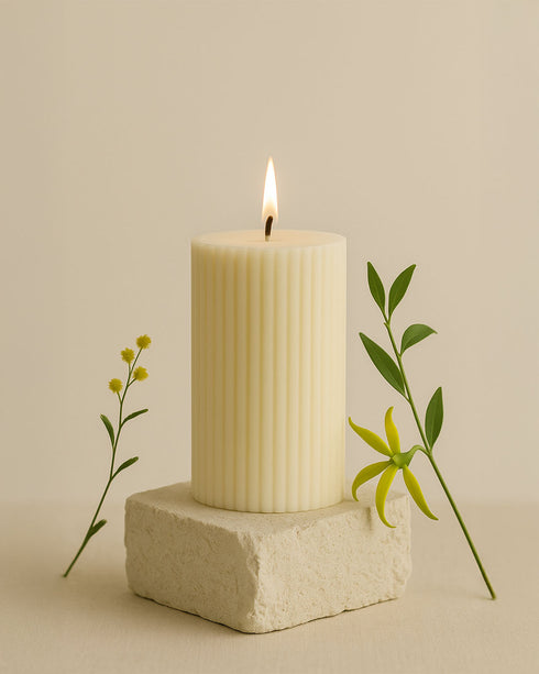 Tropic Temptation (Ylang Ylang) Natural Soy Wax Scented Pillar Candle | 600 grams