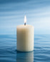Ocean Breeze (Aqua) Natural Soy Wax Scented Ribbed Pillar Candle | 3 x 3 inches