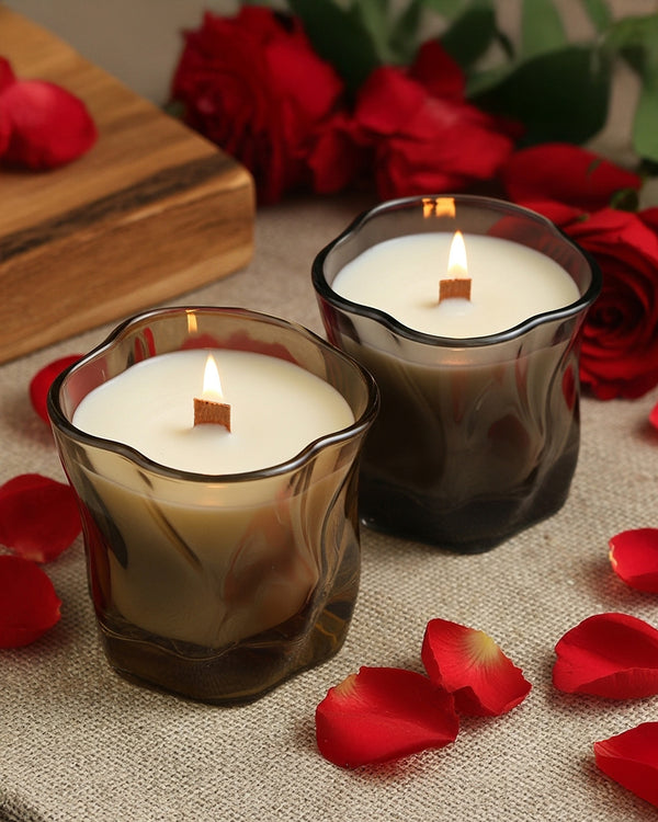 Dusk till Dawn Wavy Jar Scented Candle (Combo of 2)