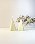 Pyramid Moulded Natural Wax Scented Candle Set of 2