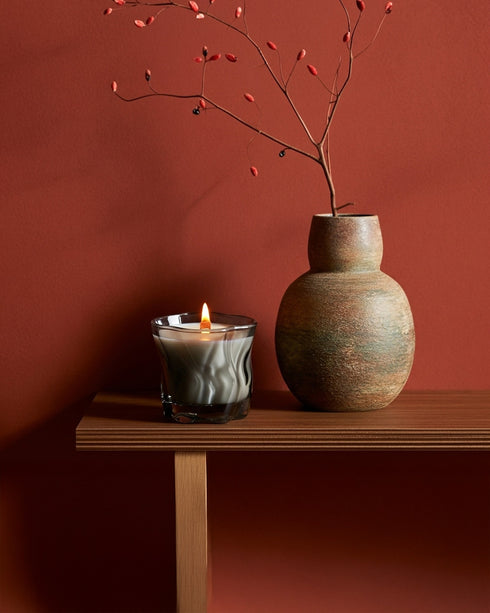 Black Tinted Wavy Jar Scented Candle