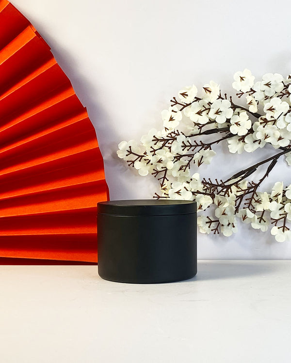 Matte Black Tin Jar Scented Candle