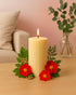 Velvet Nights (Rose Gernaium) Natural Soy Wax Scented Ribbed Pillar Candles | 3 x 5 inches
