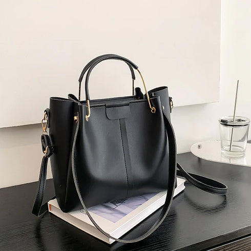 Roma Black Shoulder Bag