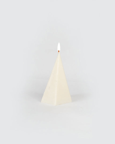 Pyramid Moulded Natural Wax Scented Candle Set of 2