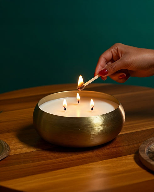 Set of 3 Golden Urli Scented Candles