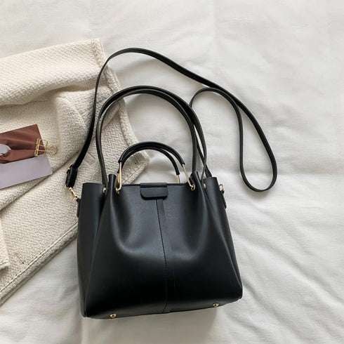 Roma Black Shoulder Bag