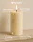 Sugar Hush (French Vanilla) Natural Soy Wax Scented Ribbed Pillar Candle | 3 x 5 inches