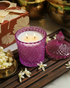 Pink Diamond Cut Glass Jar Natural Soy Wax Scented Candle