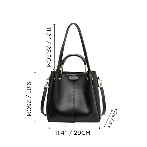 Roma Black Shoulder Bag