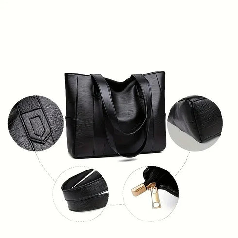 Verona Women Black Tote Bag