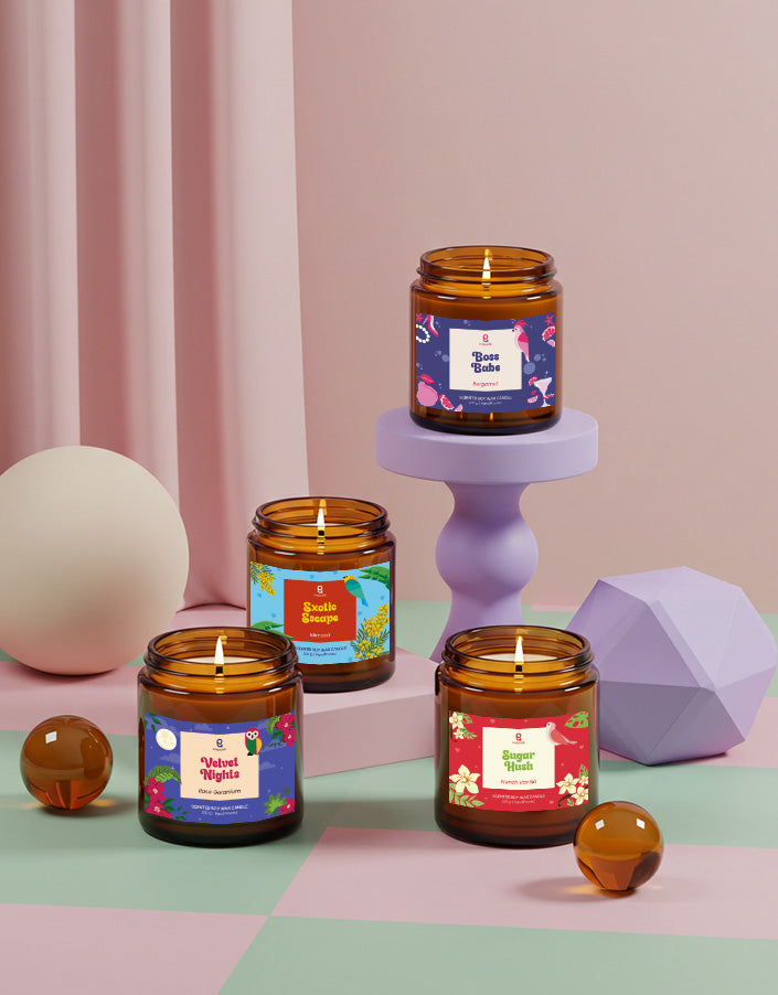 pyneyard scented candles amber jar