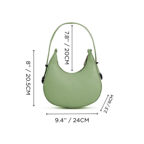 Bella Pistachio Half Moon Bag (Mini)
