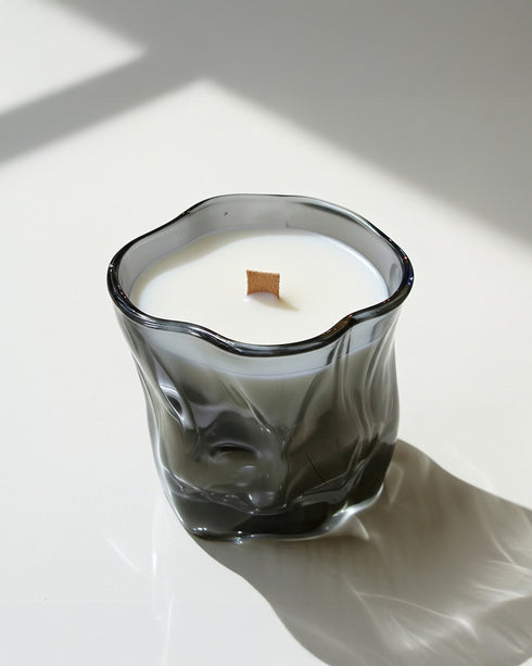 Pyneyard Black Wavy Jar Scented Candle
