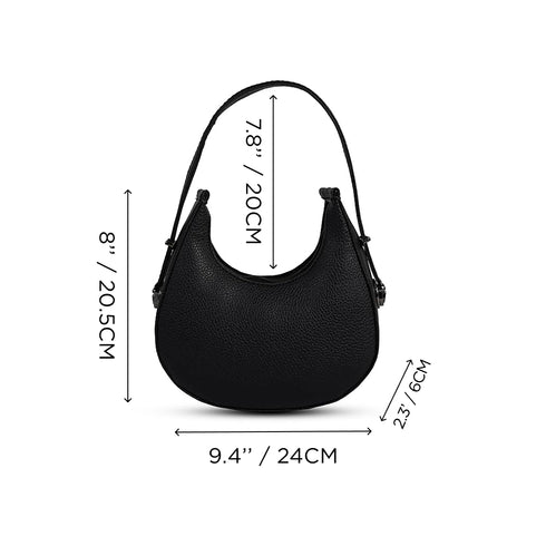 Riva Black Half Moon Bag (Mini)