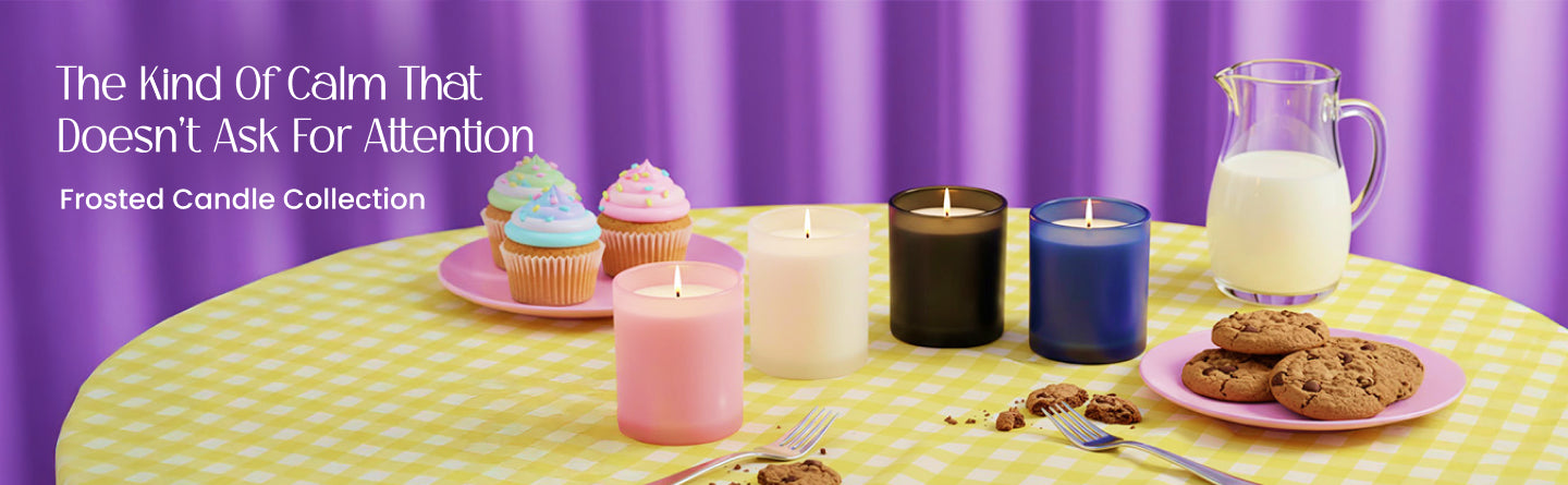 Pyneyard Frosted Jar Candles