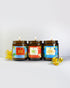 I am Home | Combo of 3 Amber Jar Scented Candles (French Vanilla + Ylang Ylang + Yellow Mimosa)