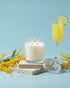 Yellow Mimosa Diamond Cut Glass Jar Natural Soy Wax Scented Candle