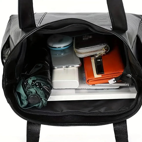 Verona Women Black Tote Bag