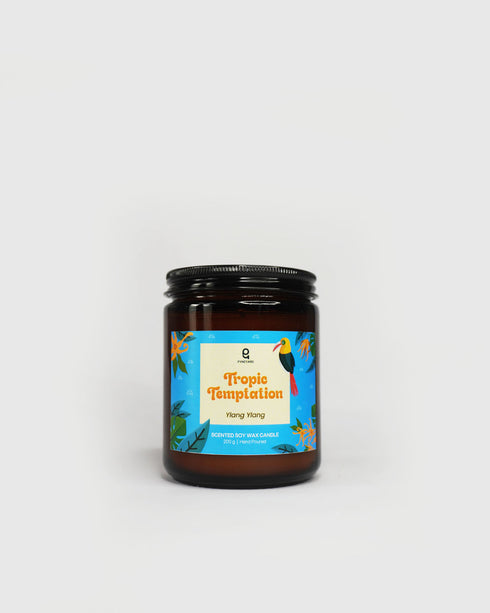 Tropic Temptation (Ylang Ylang) Natural Soy Wax Amber Jar Scented Candle