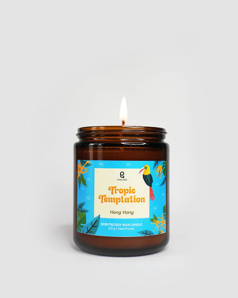 Tropic Temptation (Ylang Ylang) Natural Soy Wax Amber Jar Scented Candle